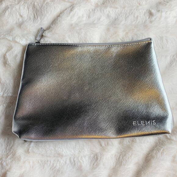 New Silver Metallic Elemis Cosmetic Bag Pouch - Picture 1 of 6